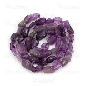 1112-9070-18A - Bille de Pierre Fine Naturelle Forme Libre Amethyste Grade A (approx. 6-8mm) Corde 15 pouces 1112-9070-18A,Amethyst beads precious,montreal, quebec, canada, beads, wholesale