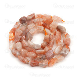 1112-9070-34 - Semi Precious Stone Bead Free Form Gold Orange Moon Stone (approx. 6-8mm) 15" string 1112-9070-34,Beads,Stones,montreal, quebec, canada, beads, wholesale