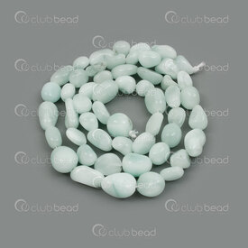 1112-9070-40 - Natural Semi Precious Stone Bead Black Green Larimar Free Form (approx. 6x8mm) 0.8mm Hole 15.5\" String 1112-9070-40,Beads,Stones,Semi-precious,montreal, quebec, canada, beads, wholesale