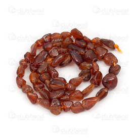 1112-9070-42 - Natural Semi Precious Stone Bead Free Form Orange Garnet (approx. 6x8mm) 15\" string 1112-9070-42,Semi-precious Stone Garnet,montreal, quebec, canada, beads, wholesale