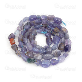 1112-9070-46 - Natural Semi Precious Stone Bead Tanzanite Free Form (approx. 6-8mm) 15" string 1112-9070-46,montreal, quebec, canada, beads, wholesale