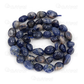 1112-9070-54 - Natural Semi Precious Stone Bead Sodalite Free Form (approx. 6-8mm) 15" string 1112-9070-54,sodalite,montreal, quebec, canada, beads, wholesale