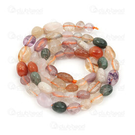 1112-9070-MIX - Natural Semi Precious Stone Bead Mix Stone Free Form (approx. 6-8mm) 15" string 1112-9070-MIX,1112-9070,montreal, quebec, canada, beads, wholesale