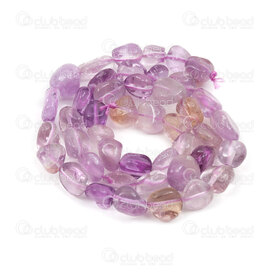 1112-9071-02 - Bille de Pierre Fine Naturelle Forme Libre Ametrine (approx. 8-10mm) (Bresil) Corde 15 pouces 1112-9071-02,Ametrine,montreal, quebec, canada, beads, wholesale