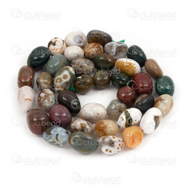 1112-9071-04 - Natural Semi Precious Stone Bead Free Form Ocean Stone (approx. 8x10mm) 15" string 1112-9071-04,8x10,montreal, quebec, canada, beads, wholesale