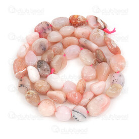 1112-9071-06 - Natural Semi Precious Stone Bead Pink Opal Free Form (approx. 8-10mm) 15" string 1112-9071-06,8x10,montreal, quebec, canada, beads, wholesale