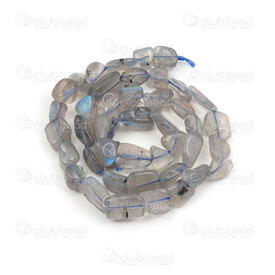 1112-9071-22 - Natural Semi Precious Stone Bead Labradorite Free Form (approx. 10x8mm) 0.8mm Hole 15.5" String 1112-9071-22,Beads,Stones,Semi-precious,montreal, quebec, canada, beads, wholesale