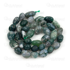 1112-9071-52 - Natural Semi Precious Stone Bead Moss Agate Free Form (approx. 8-10mm) 15" string 1112-9071-52,Beads,Stones,montreal, quebec, canada, beads, wholesale