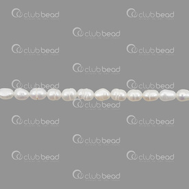 1113-0128-02 - Fresh Water Pearl Bead Rice 4x5mm White 13'' String 1113-0128-02,Bead,Natural,Fresh Water Pearl,4X5MM,Round,Rice,White,China,13'' String,montreal, quebec, canada, beads, wholesale