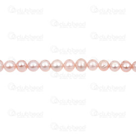 1113-0132-2-PL - Fresh Water Pearl Bead Round-Oval 6.5x7.5mm Purple 0.5mm hole 13" String 1113-0132-2-PL,Beads,montreal, quebec, canada, beads, wholesale