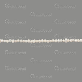 1113-0138-012 - Freshwater Pearl Bead Round 2x2-2.5mm White Mat 0.5mm hole 13in String !LIMITED QUANTITY! 1113-0138-012,montreal, quebec, canada, beads, wholesale