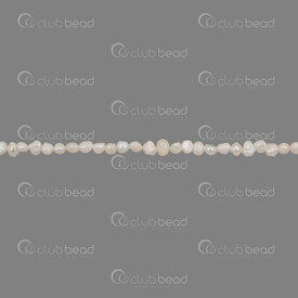 1113-0140-WH - Fresh Water Pearl Bead Baroque 2.8-3x4mm White 0.5mm hole 13\" String !LIMITED QUANTITY! 1113-0140-WH,baroque,montreal, quebec, canada, beads, wholesale