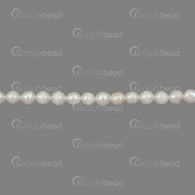 1113-0141-4WH - Perle d\'Eau Douce Bille Rond 4-5x4mm Blanc Eclat Naturel Trou 0.5mm Corde 13po !QUANTITE LIMITEE! 1113-0141-4WH,4,montreal, quebec, canada, beads, wholesale