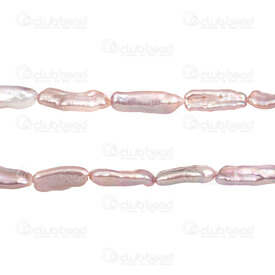1113-0181-20PL - Fresh Water Pearl Bead Tube (approx.20x8mm) Natural Purple shine 0.5mm hole 15" String (18pcs) 1113-0181-20PL,perle bille mauve,montreal, quebec, canada, beads, wholesale