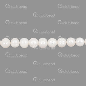 1113-0194 - Perle d'Eau Douce Bille Rond 9-10mm cercle Blanc App.42pcs 1113-0194,rim,montreal, quebec, canada, beads, wholesale