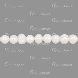 1113-0196 - Perle d'Eau Douce Bille Rond 9-10mm cercle Blanc App.46pcs 1113-0196,rim,montreal, quebec, canada, beads, wholesale
