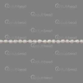1113-0202-4WH - Perle d'Eau Douce Bille Rond 4x3.5mm Eclat Naturel Blanc Trou 0.5mm Corde 13po !QUANTITE LIMITEE! 1113-0202-4WH,Perle c,montreal, quebec, canada, beads, wholesale