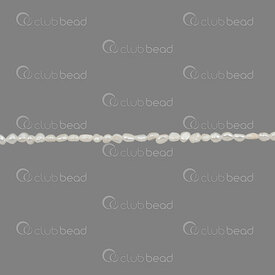 1113-0250 - Perle d'Eau Douce Bille Patate 3-4mm Blanc Corde (App. 95pcs) 13 pouces 1113-0250,montreal, quebec, canada, beads, wholesale
