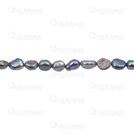 1113-0263-02 - Fresh Water Pearl Bead Potato (approx. 7x9mm) Peacock 0.5mm hole 13" String (approx. 35pcs) 1113-0263-02,montreal, quebec, canada, beads, wholesale