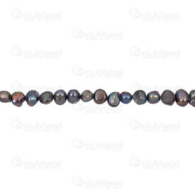 1113-0269-042 - Perle d'Eau Douce Bille Patate Plat 7x8-9mm Paon Trou 0.5mm Corde de 13po !QUANTITE LIMITEE! 1113-0269-042,Billes,Perles pour bijoux,D'eau douce,montreal, quebec, canada, beads, wholesale