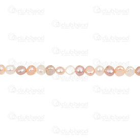 1113-0273-2MIX - Fresh Water Pearl Bead Baroque 6x6-7mm Mix 0.5mm hole 15" String 1113-0273-2MIX,baroque,montreal, quebec, canada, beads, wholesale