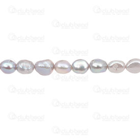1113-0293-02 - Fresh Water Pearl Bead Baroque 9-10mm Grey 0.5mm hole 13" String 1113-0293-02,Beads,Pearls for jewelry,Clearwater,montreal, quebec, canada, beads, wholesale