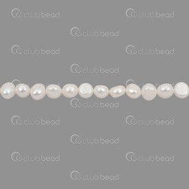 1113-0294-02 - Fresh Water Pearl Baroque 7-8mm White Natural Shine 0.5mm hole 13" String 1113-0294-02,Beads,montreal, quebec, canada, beads, wholesale