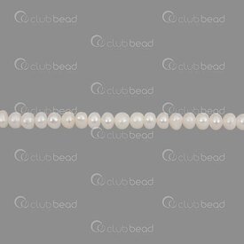 1113-0299-06 - Perle d'Eau Douce Bille Separateur 5x6-7mm Blanc Trou 0.5mm Corde de 15 Pouces 1113-0299-06,Billes,montreal, quebec, canada, beads, wholesale