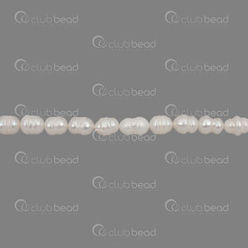 1113-0303-2WH - Perle d'Eau Douce Bille Grain Riz 9x6-7mm Blanc Trou 0.5mm Corde 13po 1113-0303-2WH,1113-0,montreal, quebec, canada, beads, wholesale