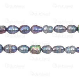 1113-0306 - Fresh Water Pearl Bead Potato Irregular Carved 10-11mm Dark Purple/Silver 13'' String 1113-0306,Beads,Pearls for jewelry,Clearwater,Bead,Natural,Fresh Water Pearl,10-11mm,Round,Potato Irregular,Carved,Dark Purple/Silver,China,13'' String,montreal, quebec, canada, beads, wholesale