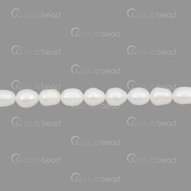 1113-0308 - Fresh Water Pearl Bead rice 6-7mm White Mate 14" string 1113-0308,Beads,montreal, quebec, canada, beads, wholesale