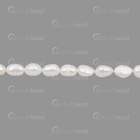 1113-0310 - Perle d'Eau Douce Bille Grain Riz 6-7mm Blanc Corde 13 pouces 1113-0310,Billes,montreal, quebec, canada, beads, wholesale