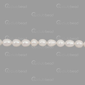 1113-0318-Wh - Fresh Water Pearl Bead Rice 8x9-10mm White 0.5mm hole 15" String 1113-0318-Wh,Beads,montreal, quebec, canada, beads, wholesale