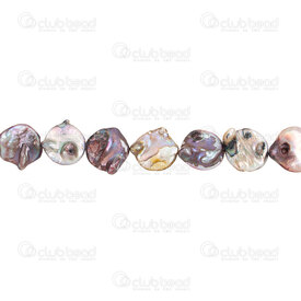 1113-0399-02 - Fresh Water Pearl odd pellet 18-21mm mixed color 13'' string 1113-0399-02,Beads,od,montreal, quebec, canada, beads, wholesale