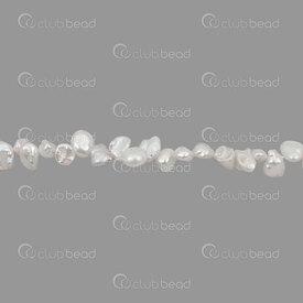 1113-0399-10 - Fresh Water Pearl Bead Irregular shape 6-7mm White 0.5mm hole 13" string 1113-0399-10,Beads,Pearls for jewelry,Clearwater,montreal, quebec, canada, beads, wholesale