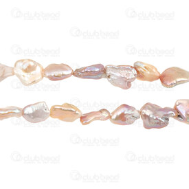 1113-0399-18 - Fresh Water Pearl Bead Free Form (approx.12-14x8x6mm) Natural Purple Shine 0.5mm hole 15" String !LIMITED QUANTITY! 1113-0399-18,perle bille mauve,montreal, quebec, canada, beads, wholesale
