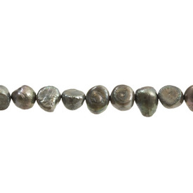 A-1113-0402 - Fresh Water Pearl Bead Potato 7X6MM Teal 16'' String A-1113-0402,montreal, quebec, canada, beads, wholesale