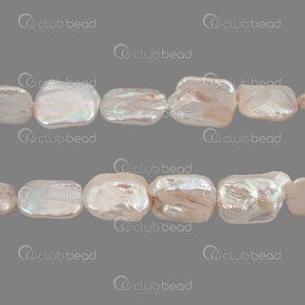 1113-0520-18 - Perle d'Eau Douce Bille Rectangle (approx.18x14x6mm) Eclat Naturel Blanc Trou 0.5mm Corde 15 Pouces !QUANTITE LIMITEE! 1113-0520-18,$830,montreal, quebec, canada, beads, wholesale