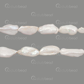 1113-0520-2010 - Freshwater Pearl Bead Retangle Irregular shape (approx. 20x10x6mm) Natural 0.5mm hole 13in String (approx. 18pcs) !LIMITED QUANTITY! 1113-0520-2010,montreal, quebec, canada, beads, wholesale