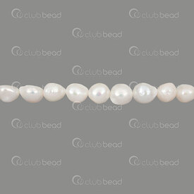 1113-0650-10WH - Freshwater Pearl Bead Baroque 9.5-10x9mm White 0.5mm hole 13in String !LIMITED QUANTITY! 1113-0650-10WH,montreal, quebec, canada, beads, wholesale