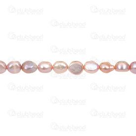 1113-0650-PL - Fresh Water Pearl Bead Baroque 9x8mm Natural Purple shine 0.5mm hole 14" String china 1113-0650-PL,baroque,montreal, quebec, canada, beads, wholesale