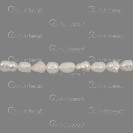1113-0702 - Fresh Water Pearl Bead Rice 8-9x7mm White 0.5mm hole 14" String !LIMITED QUANTITY! 1113-0702,rice pearl,montreal, quebec, canada, beads, wholesale