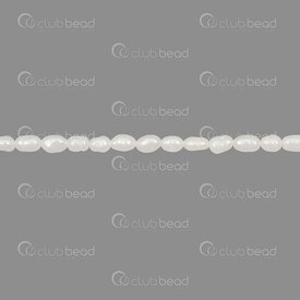 1113-0720-WH - Freshwater Pearl Bead Rice 4.5-5x3mm White Natural Shine 0.5mm hole 13in String !LIMITED QUANTITY! 1113-0720-WH,20,montreal, quebec, canada, beads, wholesale