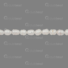 1113-0721-08WH - Freshwater Pearl Bead Rice 7.5-8x6mm White 0.5mm hole 13in String !LIMITED QUANTITY! 1113-0721-08WH,t,montreal, quebec, canada, beads, wholesale