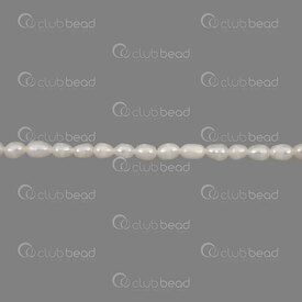 1113-0724-WH - Freshwater Pearl Bead Rice 5-5.5x4mm White Natural Shine 0.5mm hole 13in String !LIMITED QUANTITY! 1113-0724-WH,1,,montreal, quebec, canada, beads, wholesale