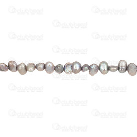 1113-9050-04 - Perle d’Eau Douce Petite Forme Libre Argent 4-6mm 1 Corde 1113-9050-04,montreal, quebec, canada, beads, wholesale