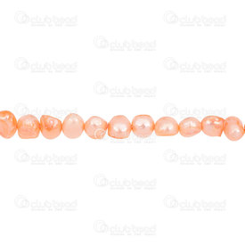 1113-9050-10 - Perle d’Eau Douce Bille Grosse Forme Libre Orange Vif 5-8mm 1 Corde 1113-9050-10,montreal, quebec, canada, beads, wholesale