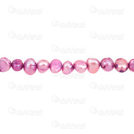 1113-9050-14 - Perle d’Eau Douce Grosse Forme Libre Rose 5-8mm 1 Corde 1113-9050-14,montreal, quebec, canada, beads, wholesale
