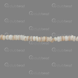 1114-0074-04 - Mother Of Pearl Bead Washer 2x4.5mm Natural 0.8mm Hole 15in String 1114-0074-04,Beads,Heishi,Shell,montreal, quebec, canada, beads, wholesale
