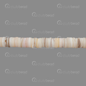 1114-0074-08 - Mother Of Pearl Bead Washer 2X8mm Natural 1mm Hole 16" String (app100pcs) 1114-0074-08,Beads,Heishi,Shell,Bead,Natural,Mother Of Pearl,8x3mm,Round,Washer,Beige,Natural,1mm Hole,China,16" String (app100pcs),montreal, quebec, canada, beads, wholesale